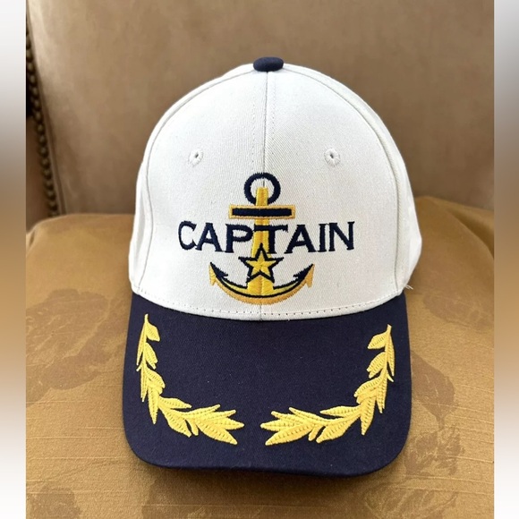 Embroidered Captain Anchor Nautical Yacht Sailor Sailing Navy Adjustable Hat New - Picture 3 of 10